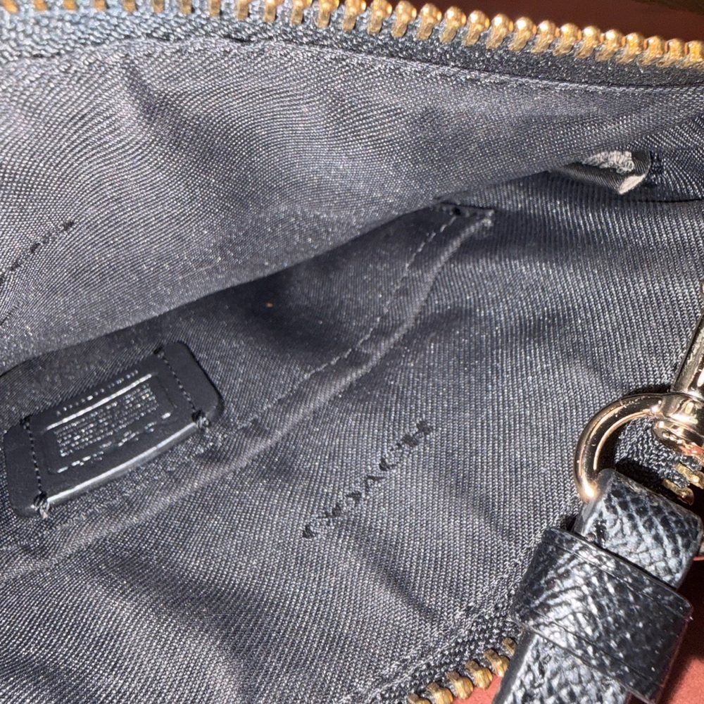 Coach Authentic Black Crossbody Bag with Gold Accents - Picture 6 of 6